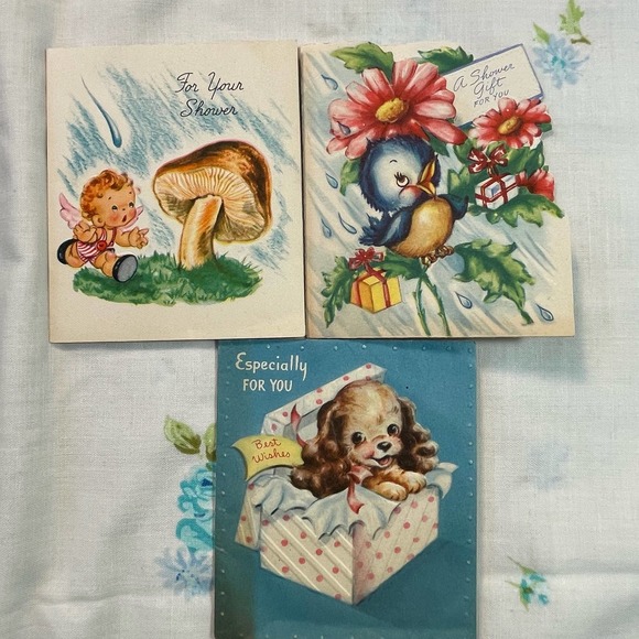 Lot of Kitsch Shower Cards and Wedding Cards - Picture 1 of 14